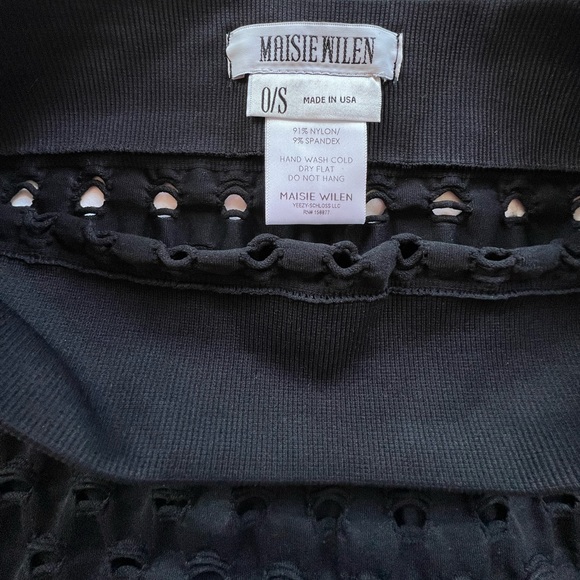 MAISIE WILEN BLACK PERFORATED LEGGINGS - Picture 4 of 5